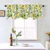 Nature Exotic Lemon Tree Branches Treatment Valance Watercolor Plant Fruit Art Window Valance with Rod Pocket for Kitchen Dining Room Window