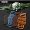 Genuine Leather watch strap for Rolex Green Submariner Omega  timex Vintage plus Tray Men Watch Band 20 22mm