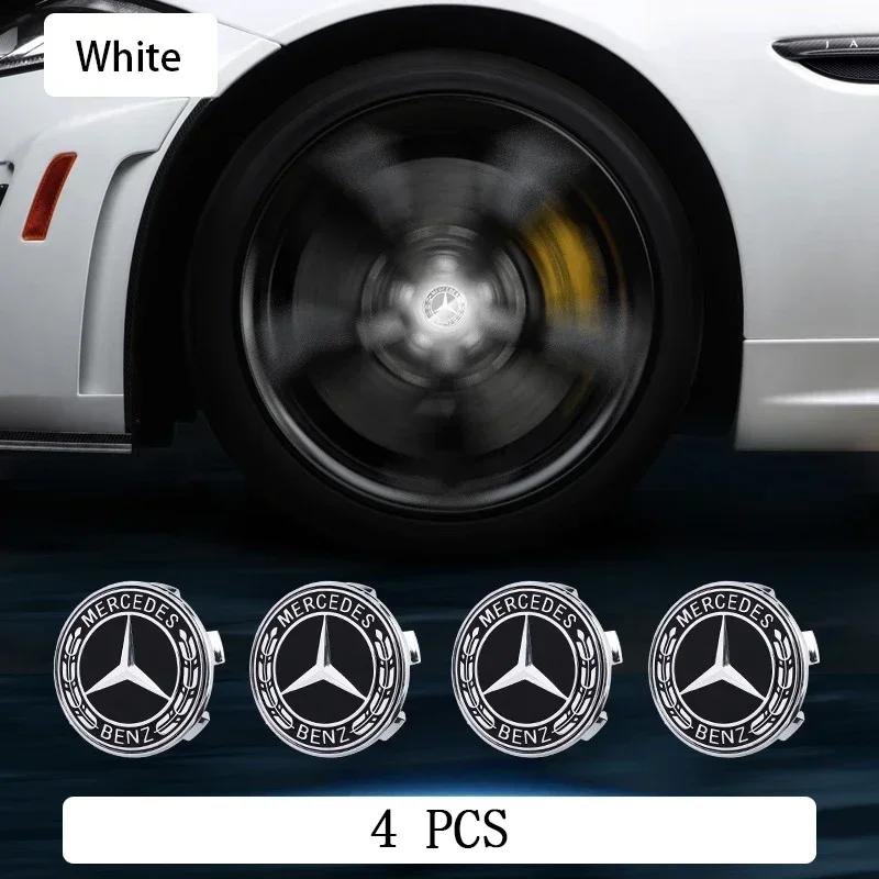 4PC/Set Mercedes Benz Magnetic Suspension Wheel Hub Caps LED Illuminated Lights Upgrade Wheel Center Caps1 SL1