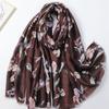 New Winter Vintage Penoy Floral Fringe Viscose Shawls Scarf Lady High Quality Wrap Pashmina Stole Bufandas Muslim Hijab 180*90Cm