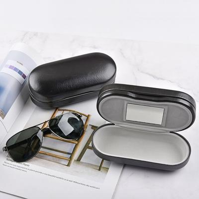 Leather Two Sets Multi-function Double Interlayer Glasses Case Eyewear Case Mirror Box