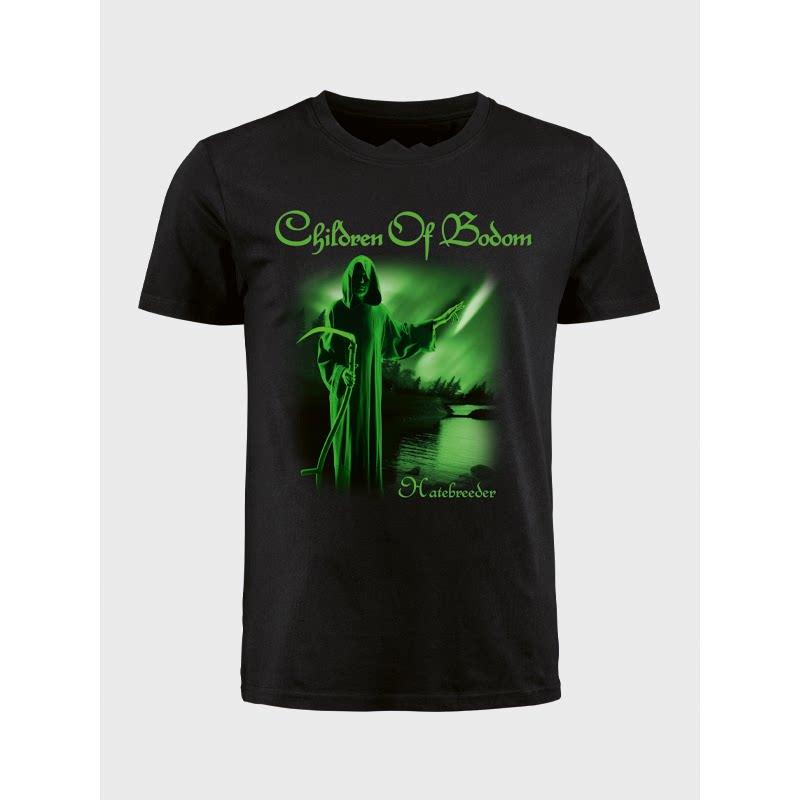 Hot Children of Bodom's Dark Metal Band "Death God" Print Short-Sleeved Cotton T-Shirt