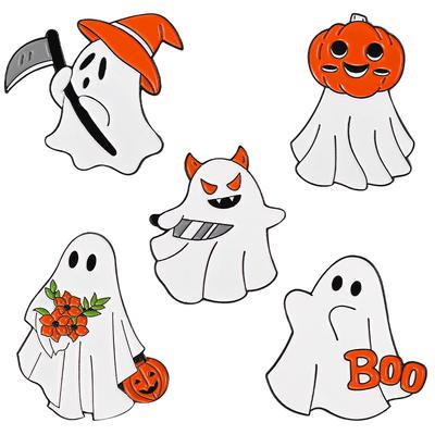 Ghost Brooch Ghost Cat Brooch Halloween Ghost Grave Clothing Accessories Backpack Brooch Badge Lapel Pins Badges