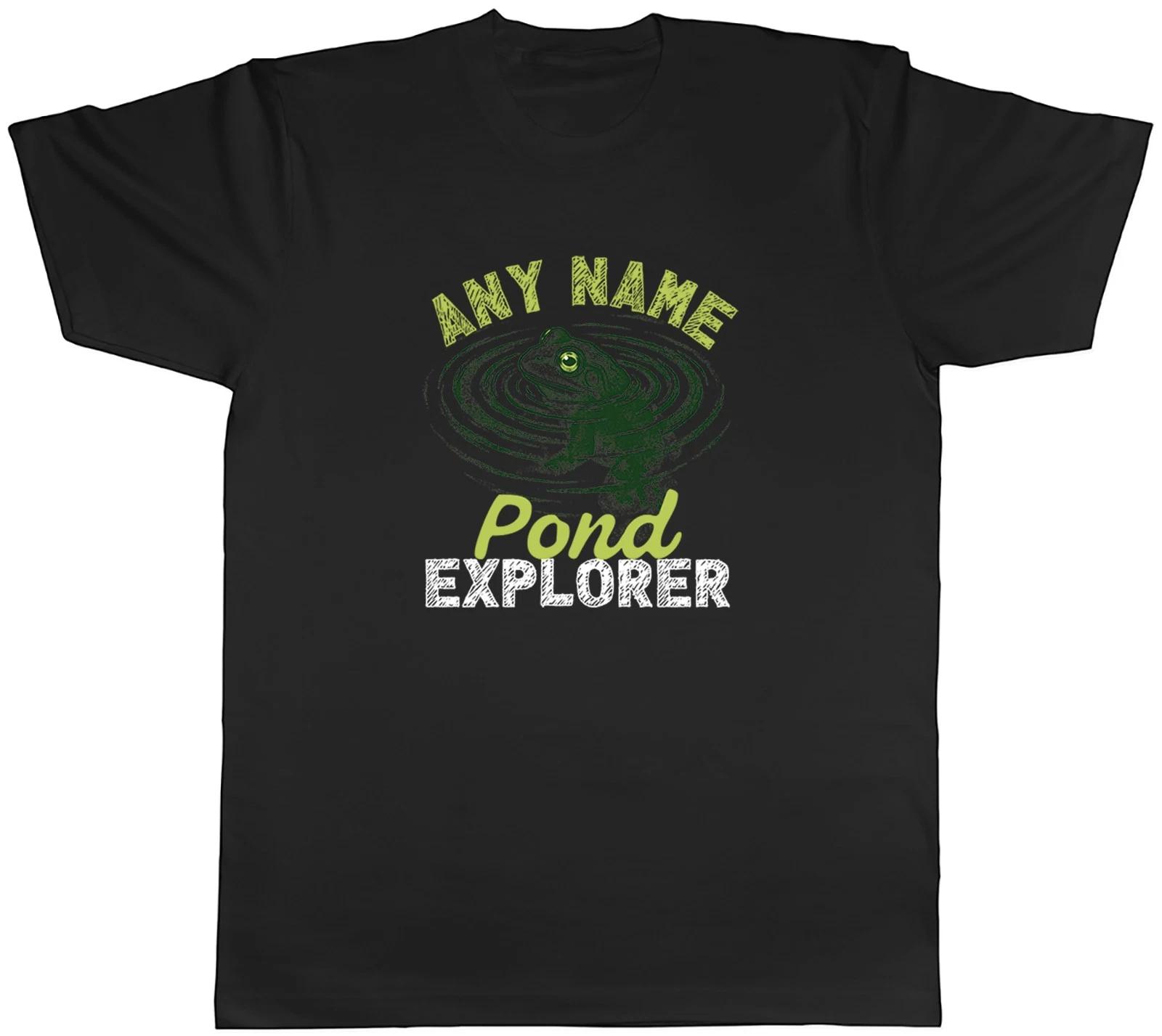 Personalised Pond Explorer Funny Frog Mens T-Shirt Tee Gift Top L