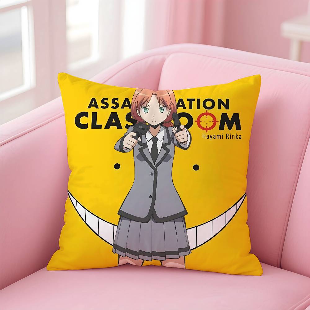 

Anime A-Assassination C-Classroom Pillow Case Printed Pillowcase for Living Room Sofa Cushion Cover & Bedroom Decor 12x12Inch