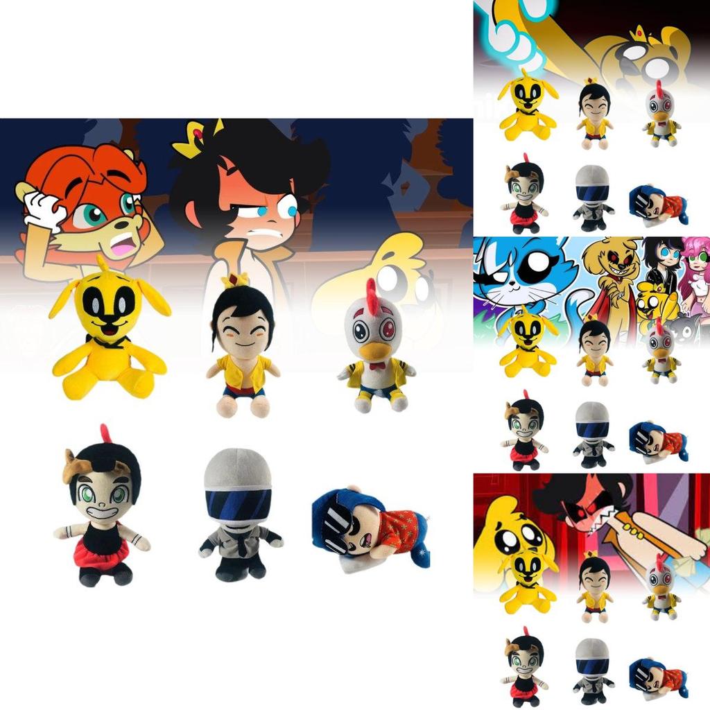 Adorable Mikecrack Yellow Dog Rooster Mask Plush Toy 25cm Soft And Comfortable For Kids