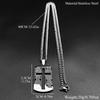 Christian Bible Cross Dog Tag Chain Necklace for Men Stainless Steel Pendant Necklace Religious Lord's Prayer Jesus Jewelry