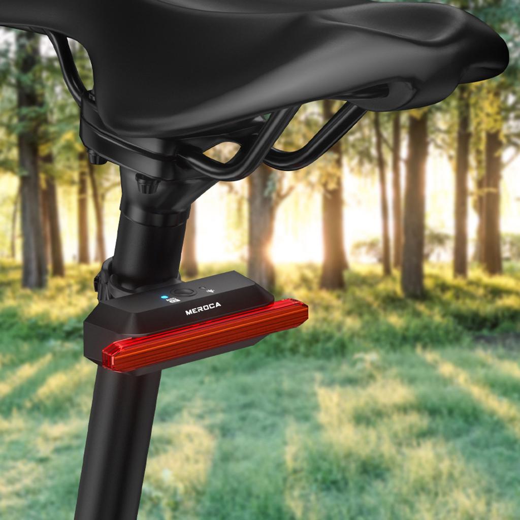 Bike Tail Light Rechargeable Intelligent LED Light for Night Riding with 6 Modes and IPX5