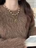 Gold-Plated Tiger Eye Pendant Necklace - Retro Y2K Clavicle Chain