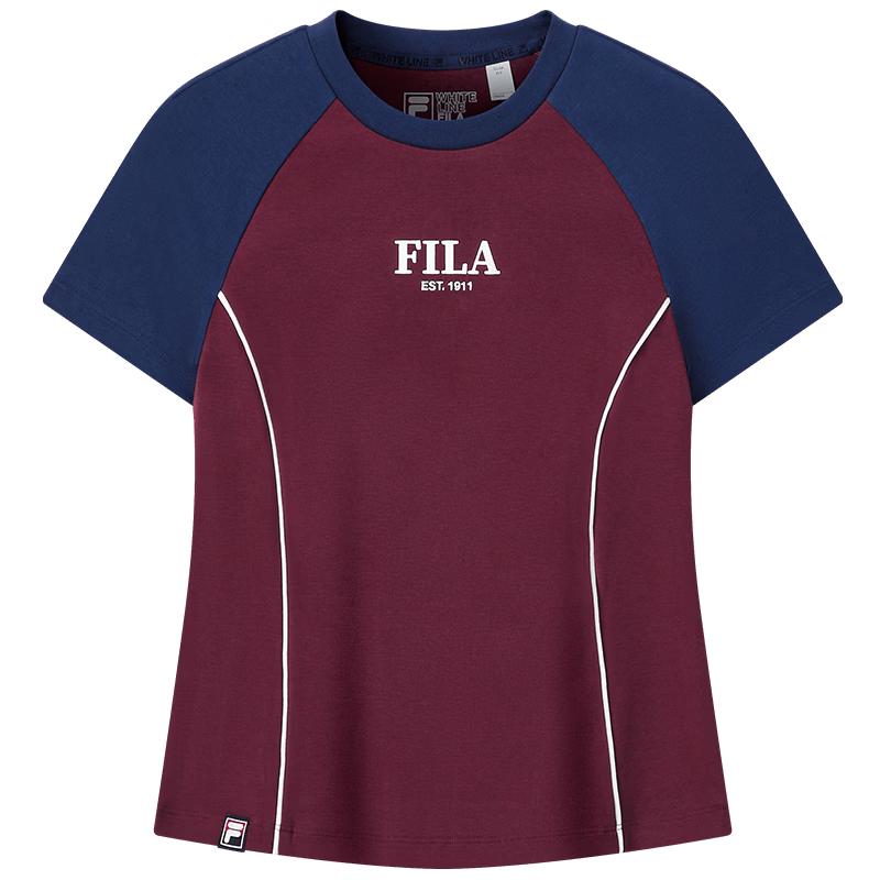 FILA Women s Slim Fit Color-Block Raglan T-Shirt M