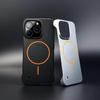 Frameless Magnetic Phone Case For For Iphone 13 12 11 14 1 16 17 Pro Max Plus Air For Wireless Charge Orange Cover Funda