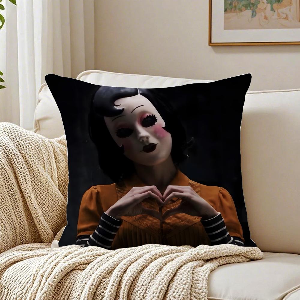 Horrorful and dark suspenseful TThe strangers movie Cushion Cover Pillowcase Antidustmite living Room Sofa Decor Cushion Room