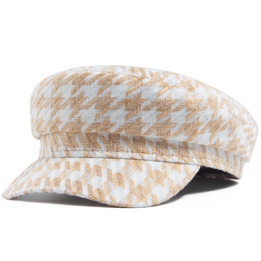 

Houndstooth Beret Newsboy Cap Women Vintage Plaid Baker Boy Hat Causal Visor Flat Caps Ladies For 56-58cm Head Circumference 57 хаки