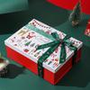 Red Santa Claus Christmas Gift Box with Lid for Scarf and Gloves