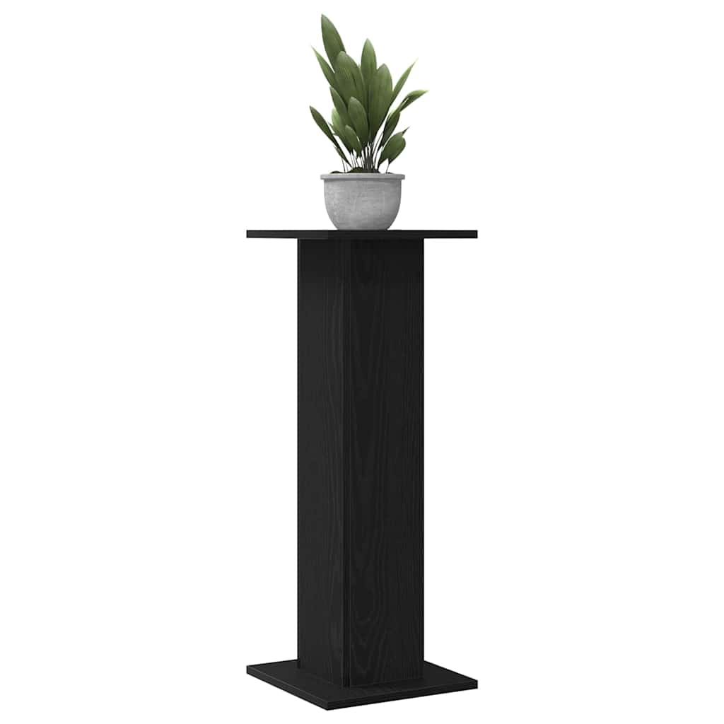 Plant Stand 2 pcs Black Oak Effect 30 x 30 x 80 cm