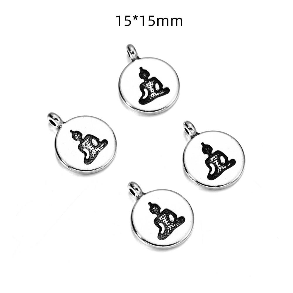 10pcs/lot Antique Chakra Charm Yoga OM Buddha Lotus Charm Pendants For Diy Jewelry Making Findings Bracelet Accessorie