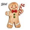 Christmas Fireplace Mantle Decor Wooden Gingerbread Man Decor, Rustic Gingerbread, Candy Cane House Figurines, Xmas Cute Lady Figurines Tabletop