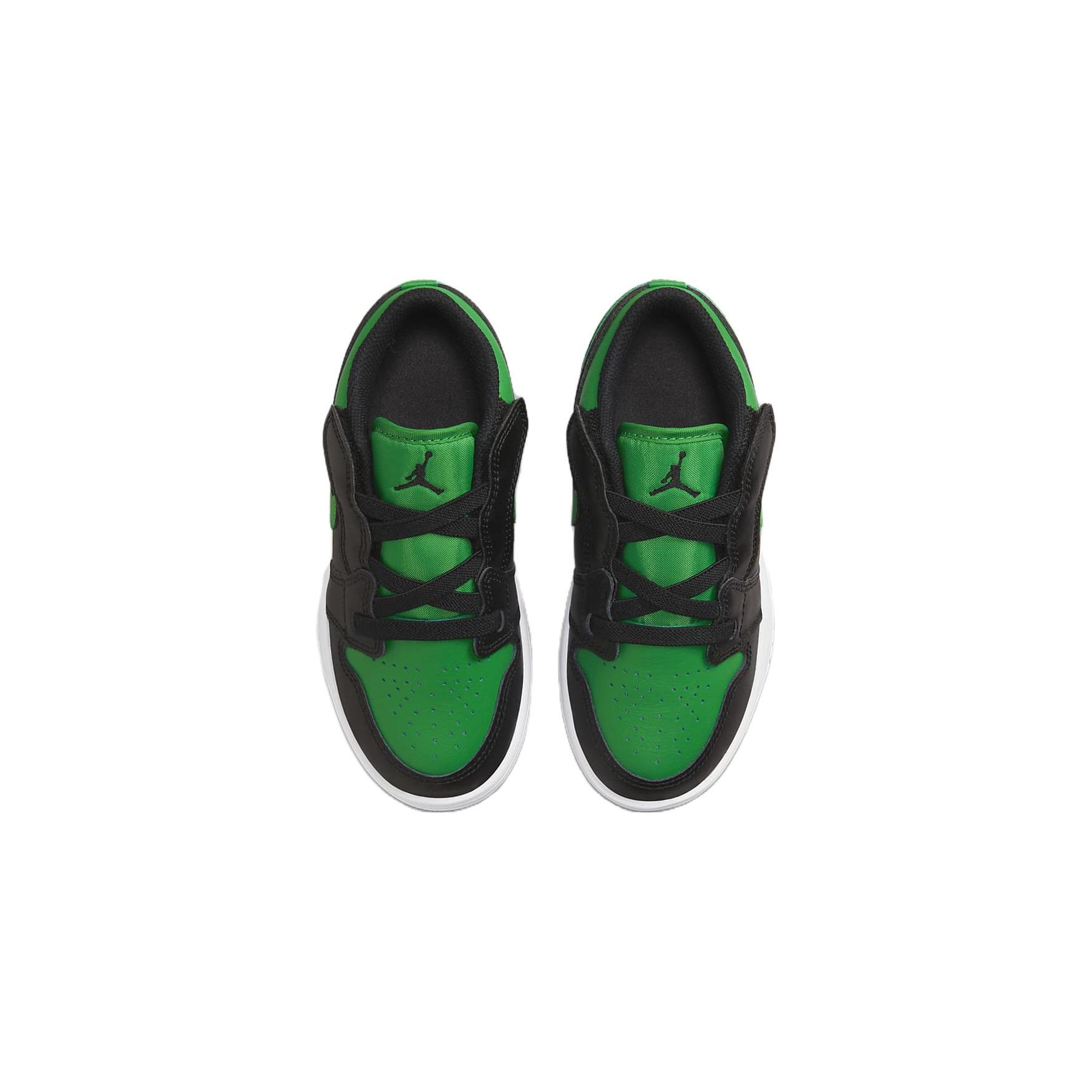 Jordan 1 Низкий ALT Черный Счастливый Зеленый Белый (PS) Детские кроссовки BQ6066-065 28 — фото 4