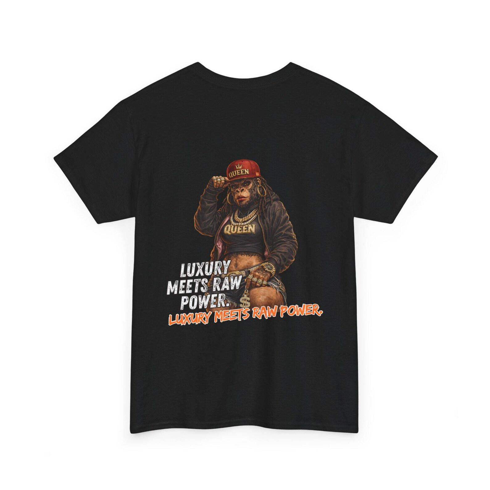 Street Gorilla Queen T-Shirt | Japanese Text, Urban Feminine Graphic 4XL
