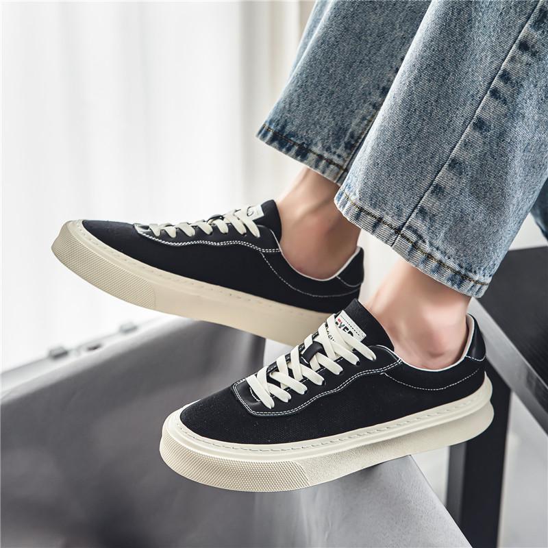 Fashion Sneakers Men Canvas Shoes Breathable Cool Street Shoes Male Brand Sneakers Black Yellow Green Mens Causal Shoes