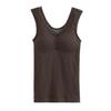 Women's Slim Elastic Chest-Pad Warm Vest with Velvet Suspender, Autumn/Winter Base Layer.