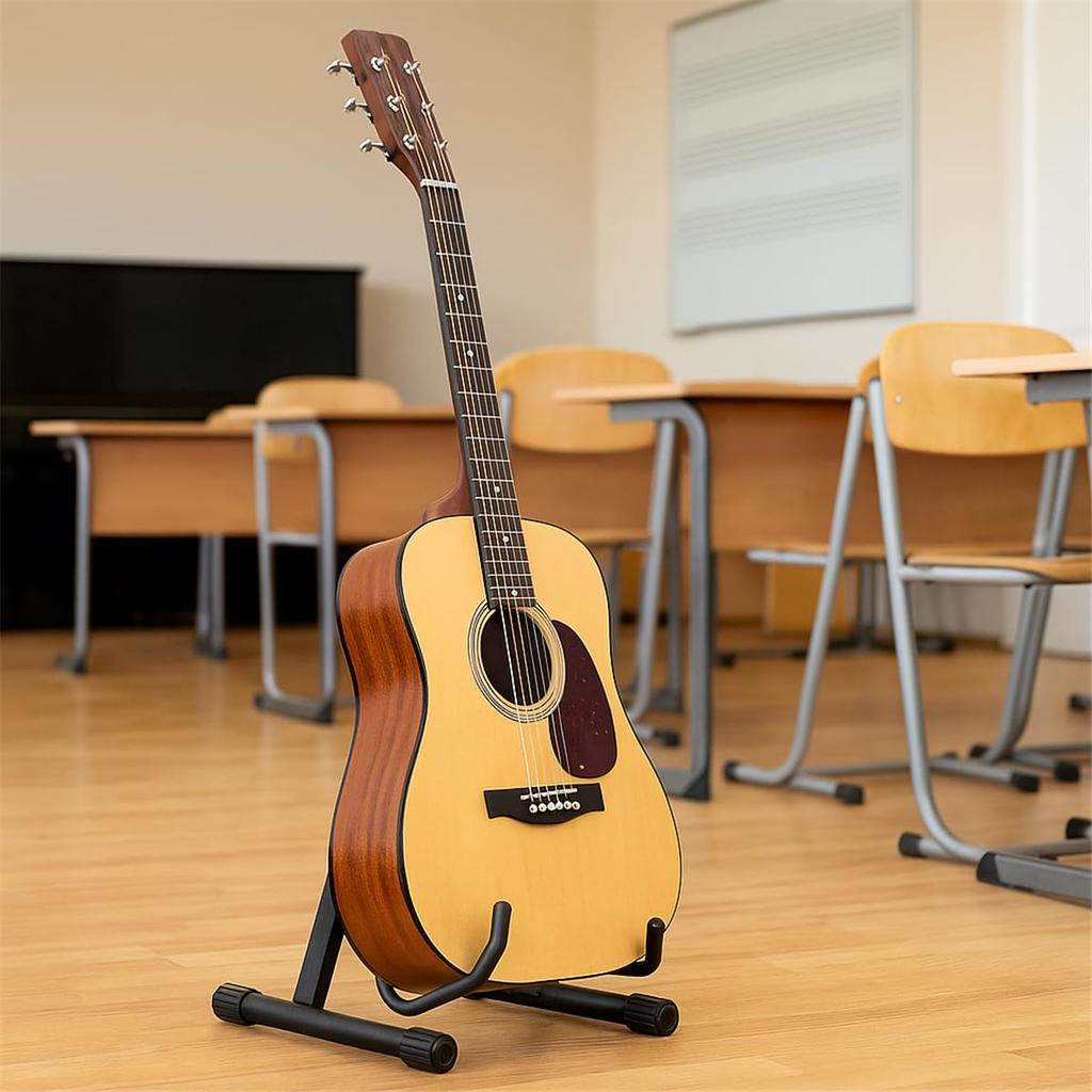 Portable Folding Guitar Stand for Electric and Acoustic Guitars (Dismountable A-Stand)
