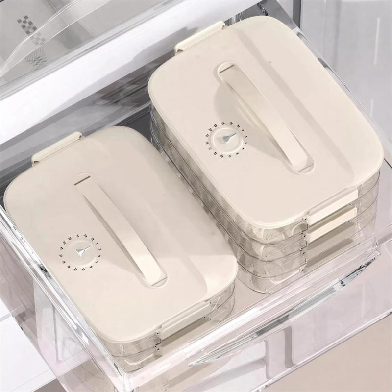 Dumpling Organizers Box Featuring Stackable Designs and Easy Cleaning PP Materials for Kitchen Refrigerator Storage