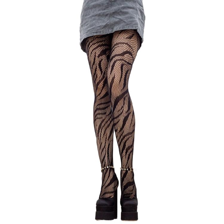 Summer Thin Sheer Patterned Stockings for Women Sexy Fishnet Stocking Pantyhose 1 чёрный