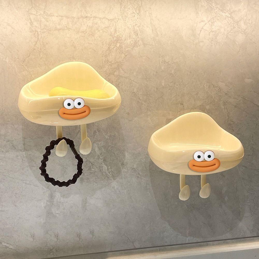 1Pcs Universal Punch Free Soap Box Multi-purpose Wall Mounted Soap Dish Box Cloud Cute Drainage Storage Rack Bathroom Supply