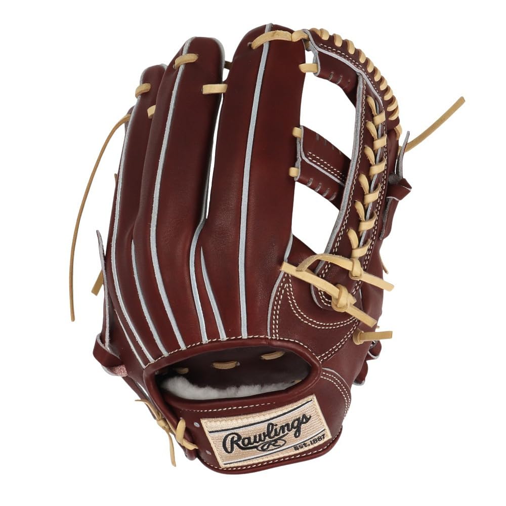 Rawlings JAPAN GH5FHJK54 Baseball Throw HOH® Glove, Hardball, Infielder's, Burgundy, 11.5 Inches, Right-Handed