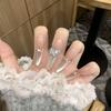 Xiaohongshu Handmade Red Floral Nail Art: Wearable, High-End Whitening Nail Tips Stickers