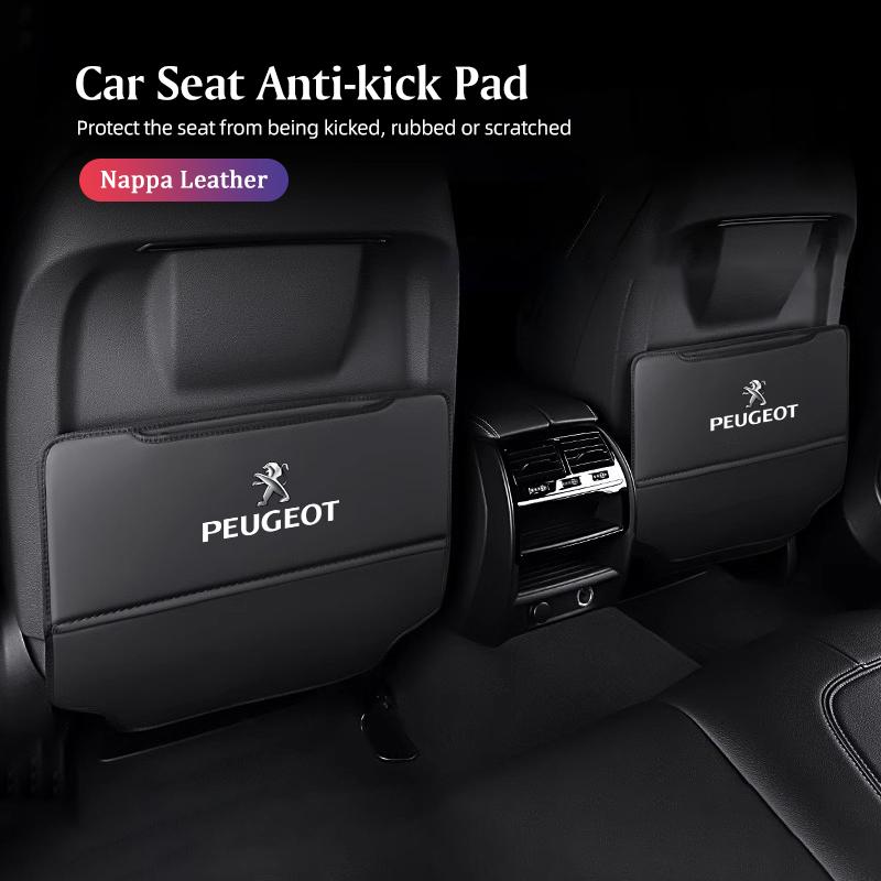 Autositz Anti-Kick-Pad Leder Schutzhülle Für Peugeot 408 5008 308 3008 208 2008 Landtrek Rifter 508 4008 301 108 608