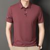 STORN Men's Short Sleeve Solid Color Polo Shirt Breathable Comfortable Elastic Top New Arrivals Casual Business Style