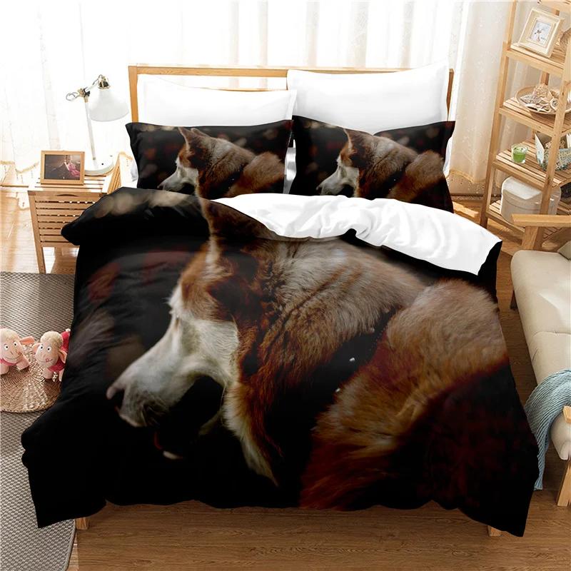 3D Print Wolf Dekbedovertrek 200x200 Duvet Cover Set Home Bedding Sets European American Style Animals Bed Linens Cover Twin