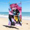 Custom Name Dark Warrior Stylish Digital Printing Beach Towel Quick‑Drying Absorbent Blanket for Beach Pool Gym Travel