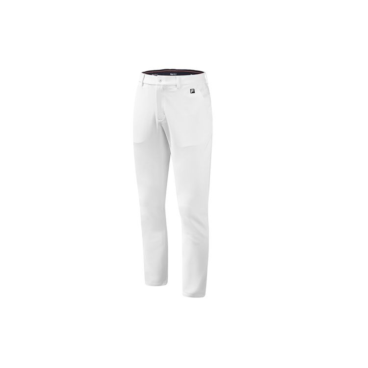 FILA Прямые повседневные вязаные брюки Мужские брюки Белый A11M045802F-WT XXL