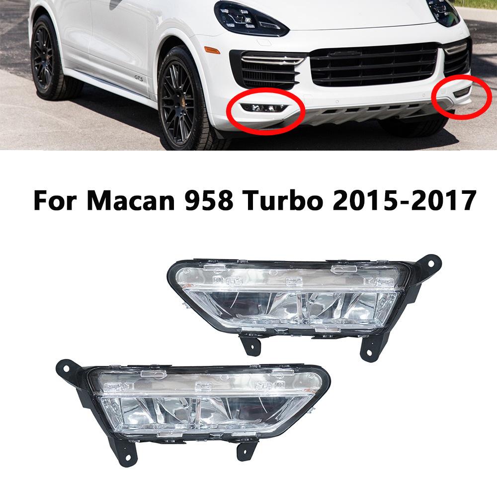 

Compatible Fog Light Assembly for Porsche Cayenne Macan 958 Turbo 2015-2017 Front Bumper Left (1 piece)