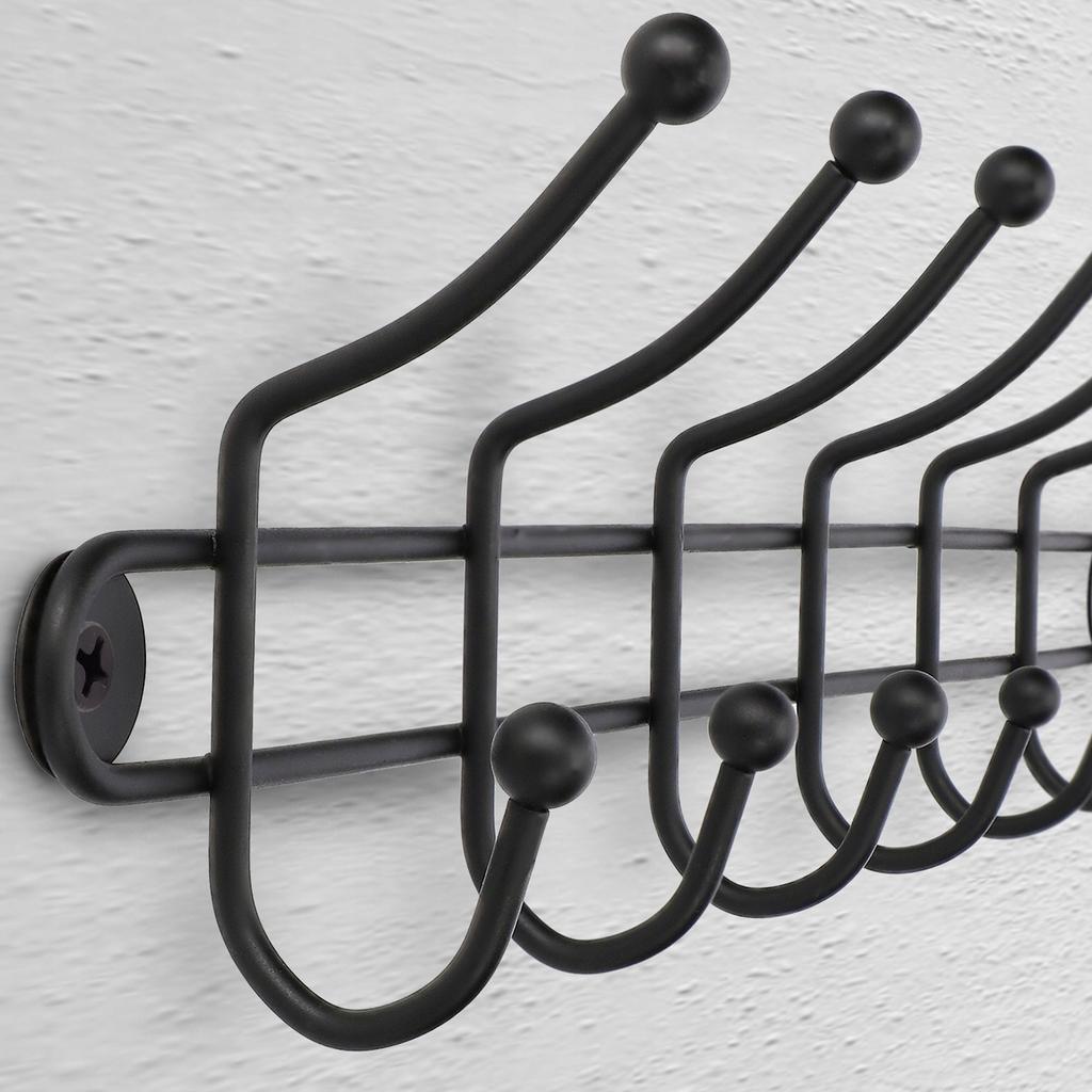 KADAX Clothes Hanger Holder Black 5 + 7 Hooks