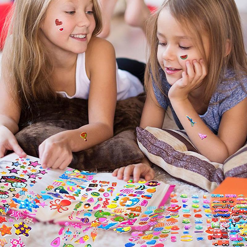 25/40/50/100pcs 3D Bubble Stickers Toys Children Sticker Plastic Cartoon Cute Birthday Gifts for Boys Girls Multiple Styles TMZ