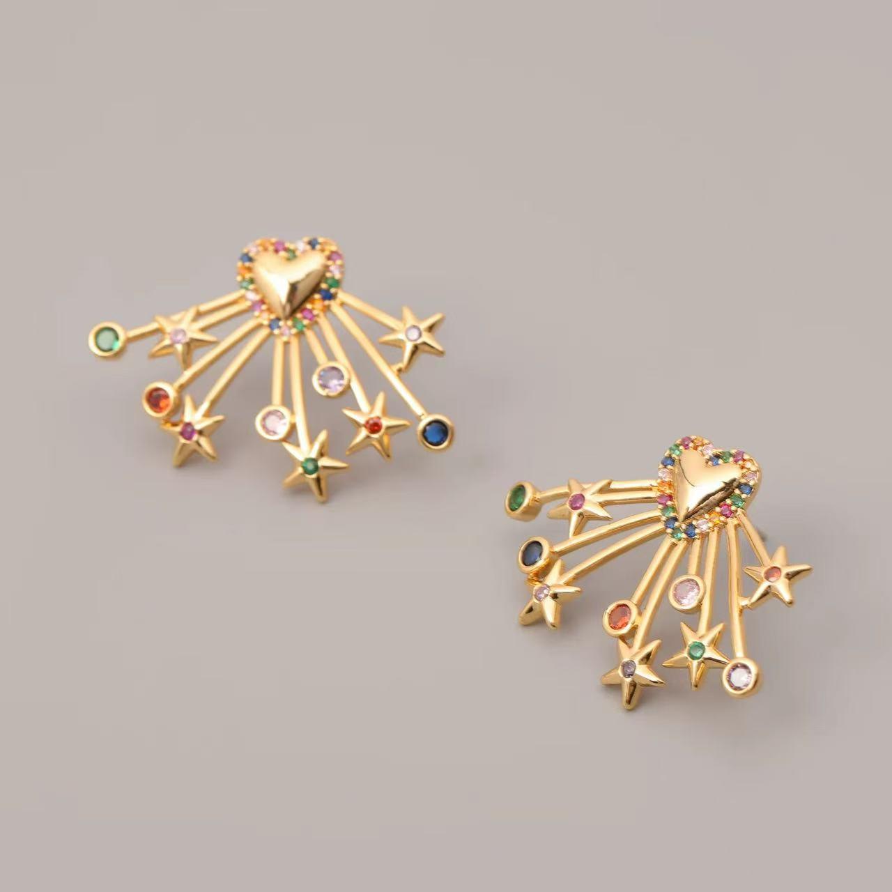 

European & American Dopamine Heart Earrings: Chic, Lightweight, Exquisite Design with a Unique, Elegant Touch