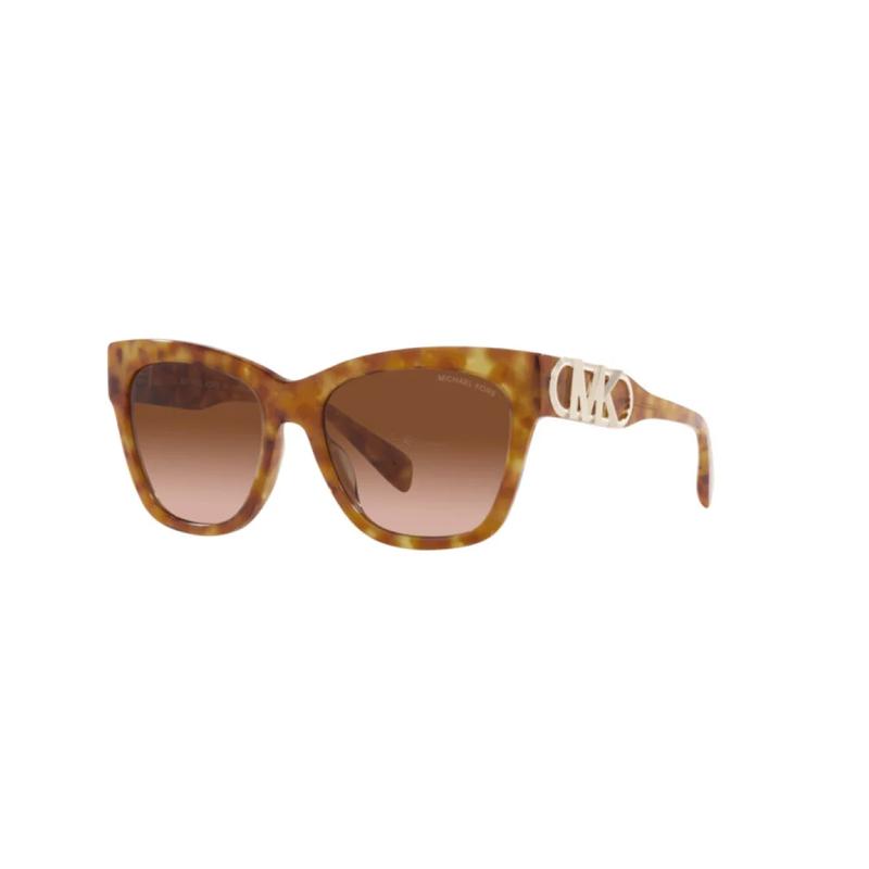 MICHAEL KORS Temple Letters Acetyl Square Sunglasses Unisex Couple Orange