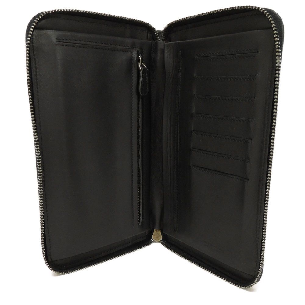 Used 11897 Organizer VN Document Case 169730 V4651 1000 7940 Black Travel Case Intrecciato Nero Men's from Japan