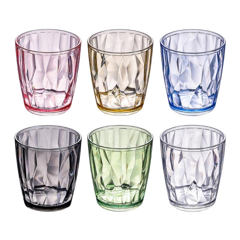 310ml/490ml Unbreakable Acrylic Drinking Glasses Shatterproof Water Cup Reusable Fruit Juice Beer Cup Champagne Drinking Cup