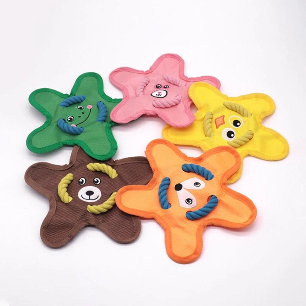 Bite Resistant Interactive Dog Throw Toy Squeak Sound Pet Teeth Cleaning Toy Puppies Use