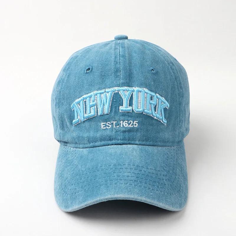 

Кепка бейсболка с эффектом стирки и волнистым узором, для активного отдыха, Нью-Йорк, регулируемая, хип-хоп, для мужчин и женщин, головные уборы, кепка снепбек
