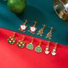 Christmas Theme Pendant Earrings Alloy Texture Elegant Ear Jewelry Suitable for Daily Wear and Special Occasions