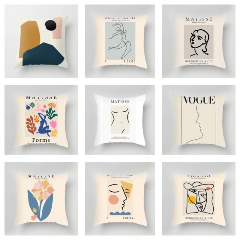 Nordic New Abstract Pillowcase Geometric Pattern Living Room Sofa Cushion Cover Home Decoration