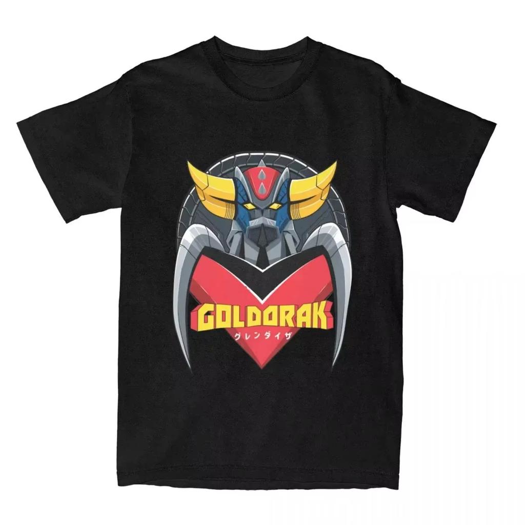 1975 Robot Grendizer T Shirt Men Women UFO Robot Goldorak Funny Pure Cotton Tee Shirt Crew Neck Short Sleeve EU Size Tshirt