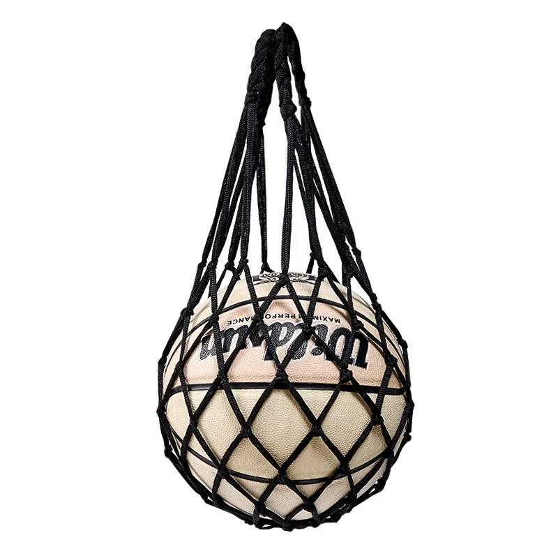 1Pc Thickened Nylon Mesh Ball Bag Portable Sports Net Tote Bag for Basketball Football Outdoor Ball Storage