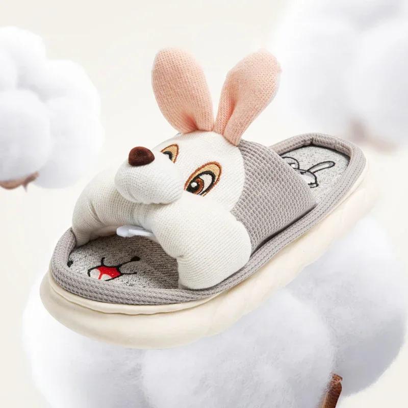 Mode Lässige Plateau-Slipper Damen Zuhause Niedlich Cartoon Hase Designer Schuhe Mädchen Flach Mode Beliebt Indoor Slipper Damen Offene Zehen